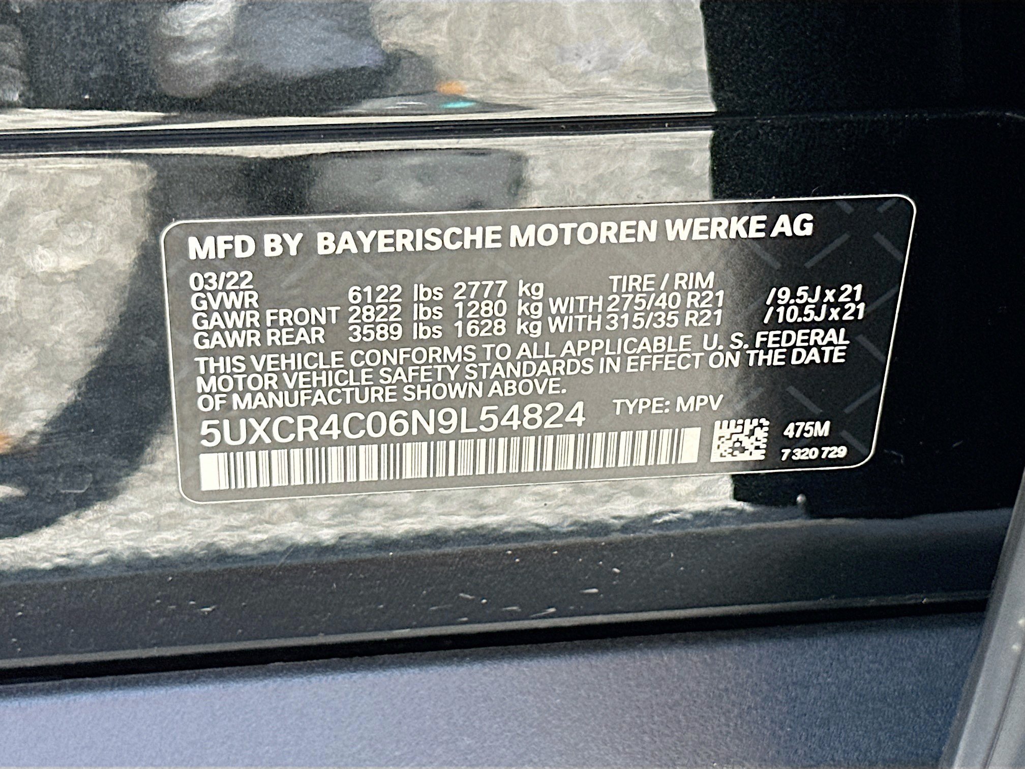 Certified 2022 BMW X5 sDrive40i w/ Premium Package RWD image 34