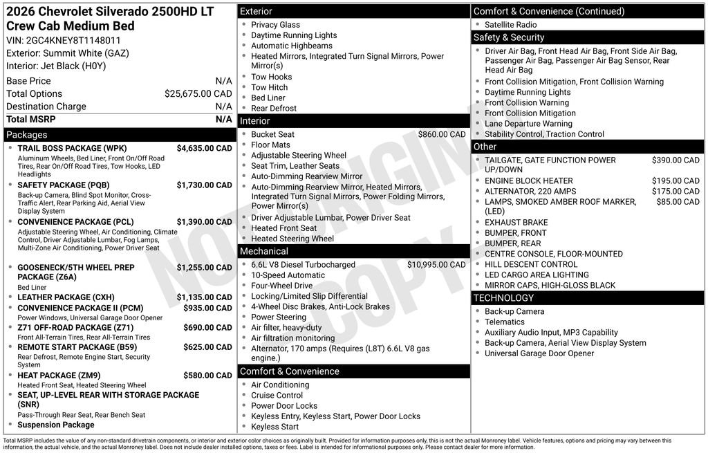 New 2026 Chevrolet Silverado 2500 LT w/ Trail Boss Package image 35