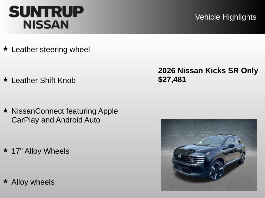 Used 2026 Nissan Kicks SR w/ Cold Weather Package AWD/4WD image 40