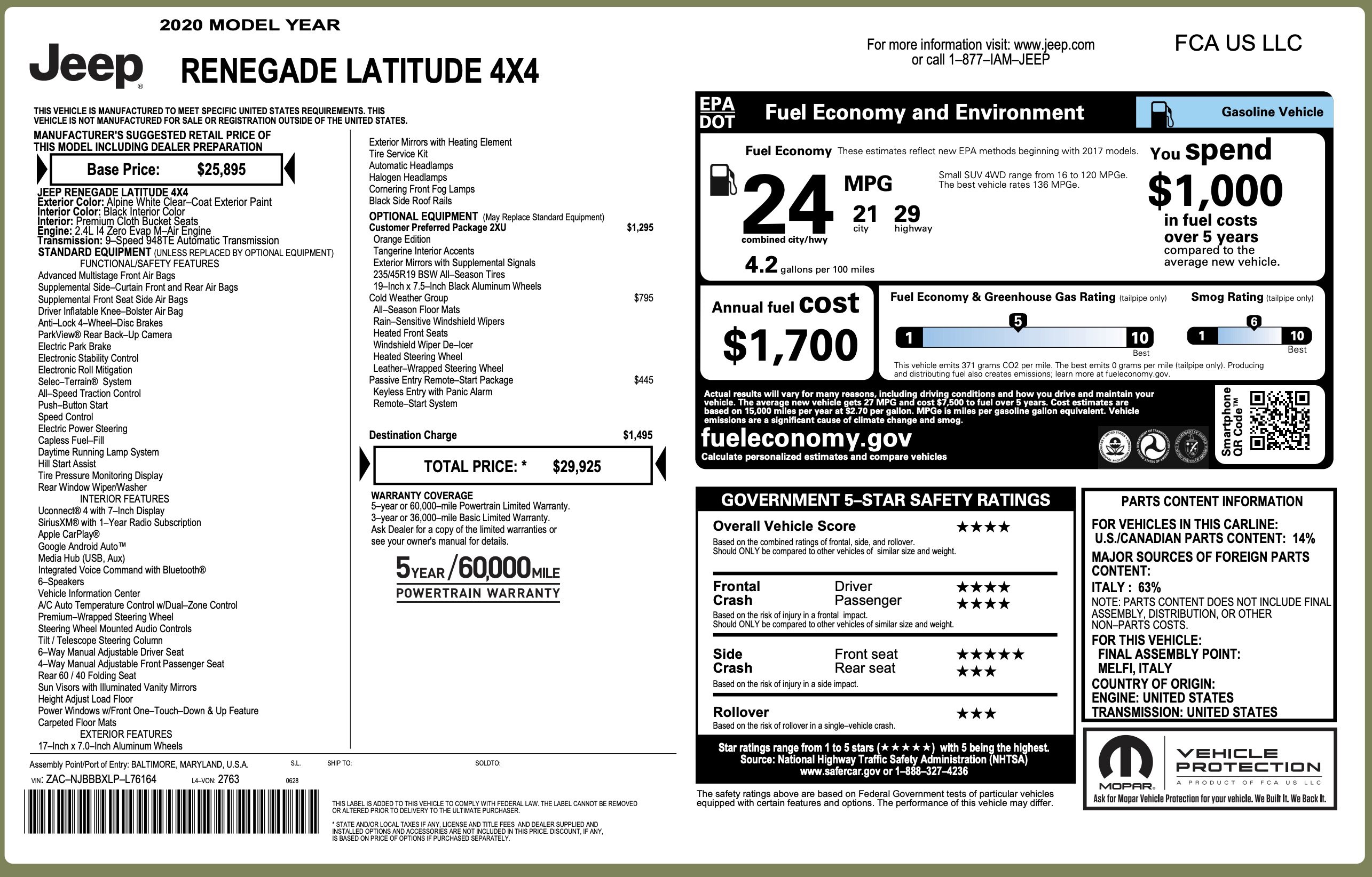 Used 2020 Jeep Renegade Latitude image 3