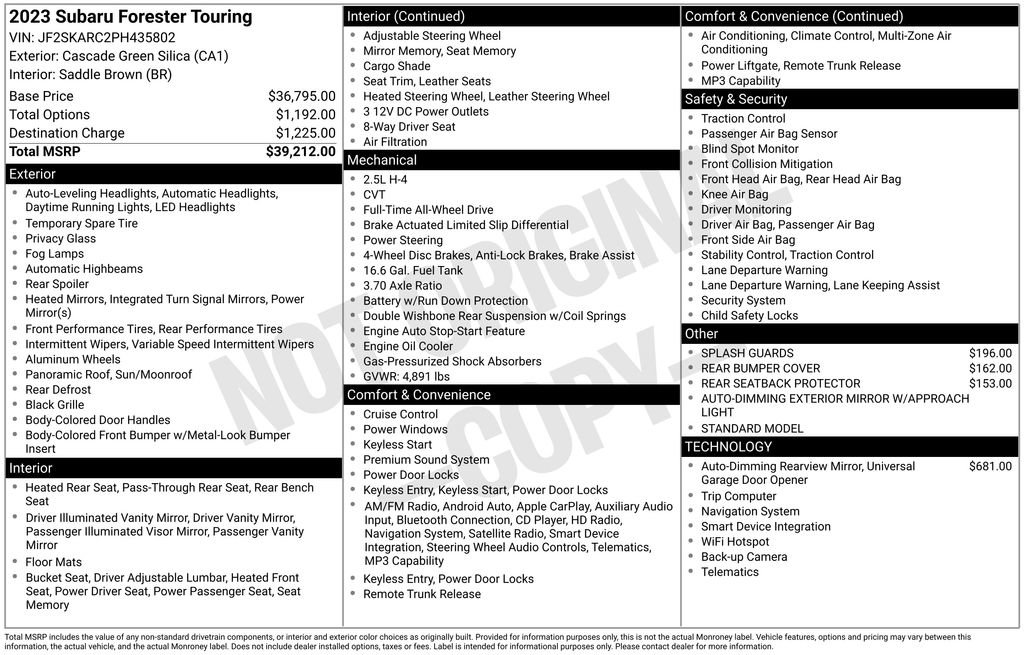 Used 2023 Subaru Forester Touring image 19