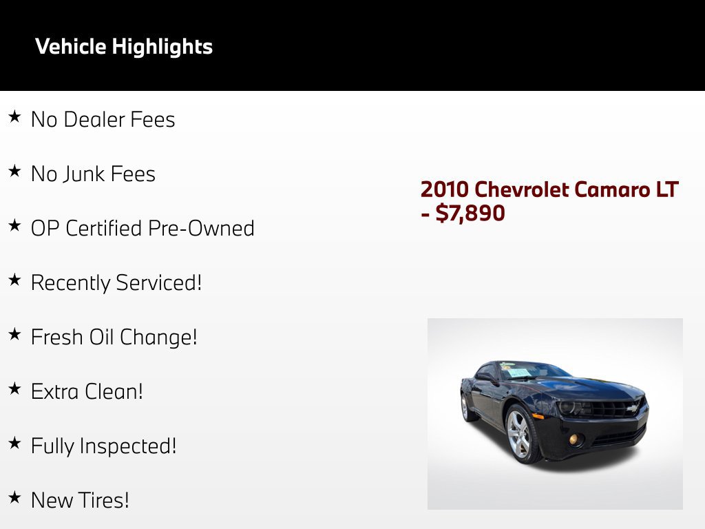 Used 2010 Chevrolet Camaro LT w/ RS Package RWD image 50