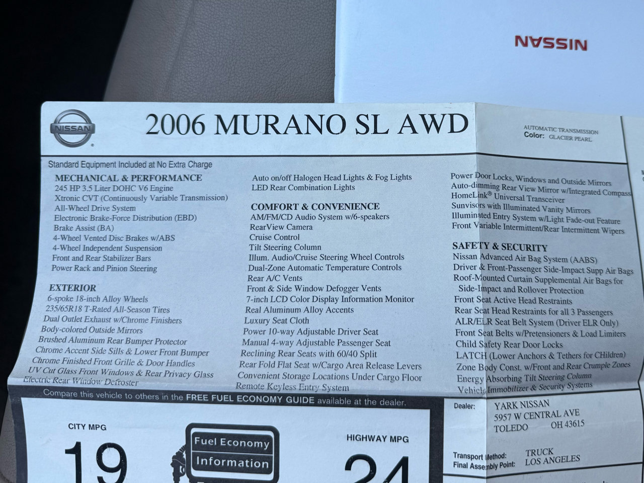 Used 2006 Nissan Murano SL w/ (G04) SL Touring Pkg image 49