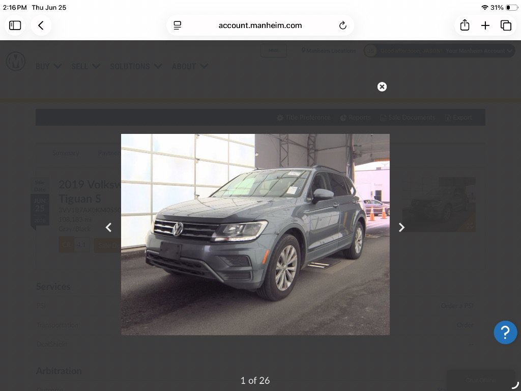 Used 2019 Volkswagen Tiguan S