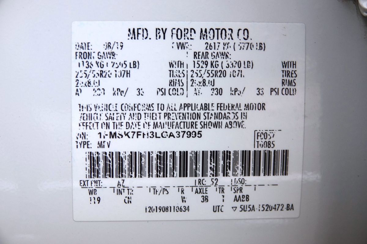 Used 2020 Ford Explorer Limited w/ Class III Trailer Tow Package RWD image 43