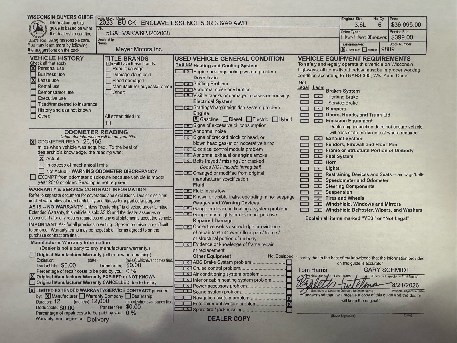 Certified 2023 Buick Enclave Essence w/ Experience Buick Package AWD/4WD image 30