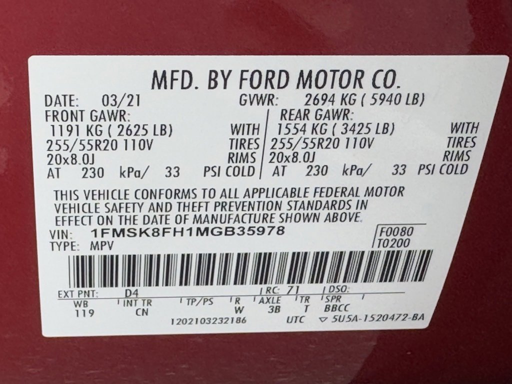 Used 2021 Ford Explorer Limited w/ Equipment Group 301A image 45