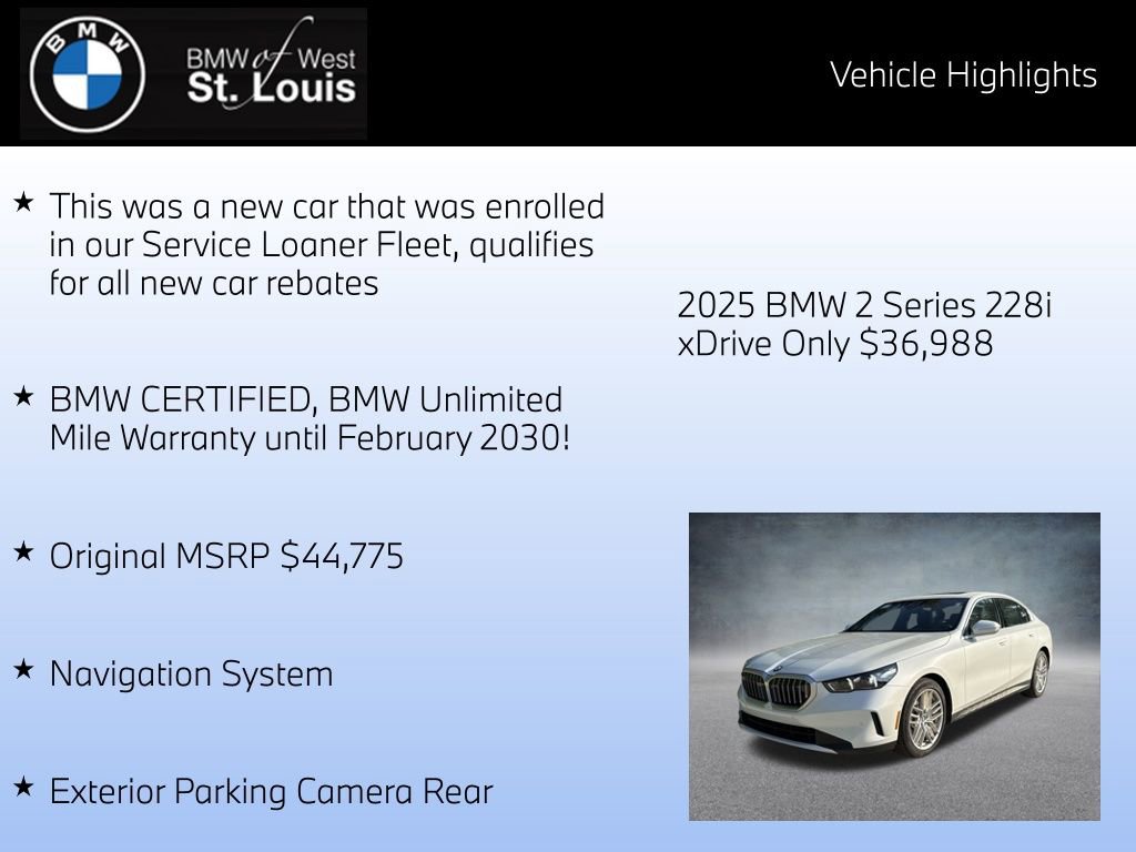 Certified 2025 BMW 228i xDrive w/ Premium Package image 8