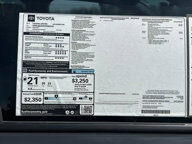New 2026 Toyota Tacoma Limited AWD/4WD image 21