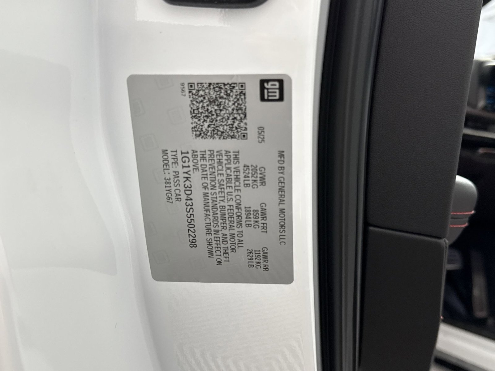 New 2025 Chevrolet Corvette E-Ray w/ Battery Protection Package image 27