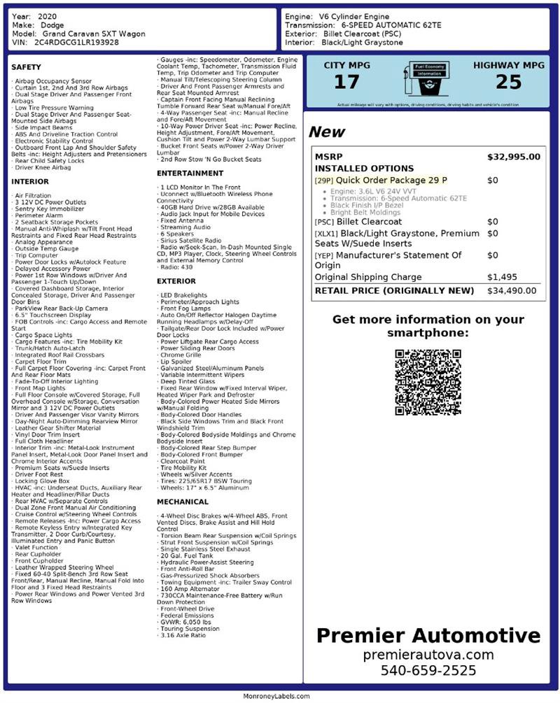 Used 2020 Dodge Grand Caravan SXT image 2