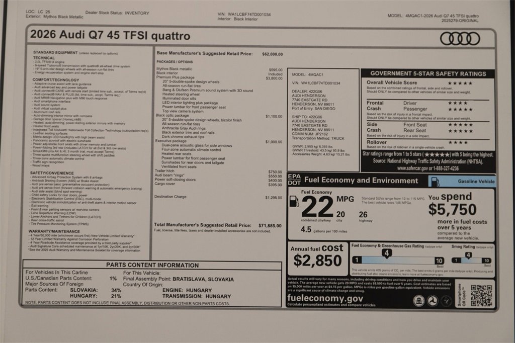 New 2026 Audi Q7 2.0T Premium Plus image 32