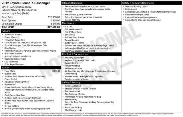 Used 2012 Toyota Sienna image 31