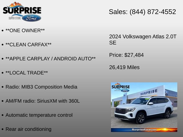 Used 2024 Volkswagen Atlas SE FWD image 6