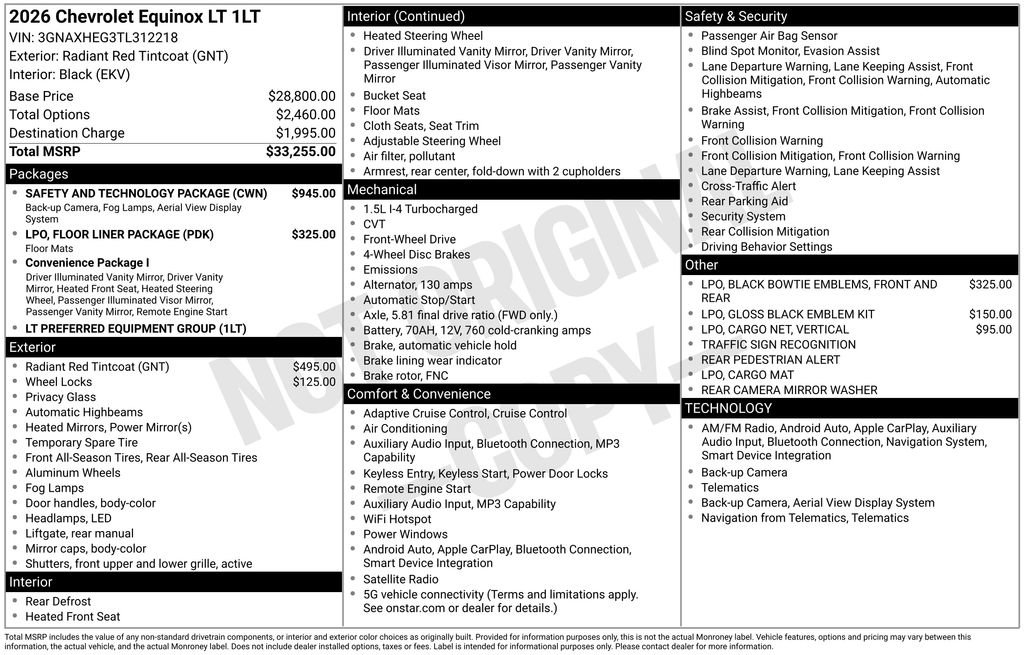 New 2026 Chevrolet Equinox LT w/ Safety and Technology Package image 9