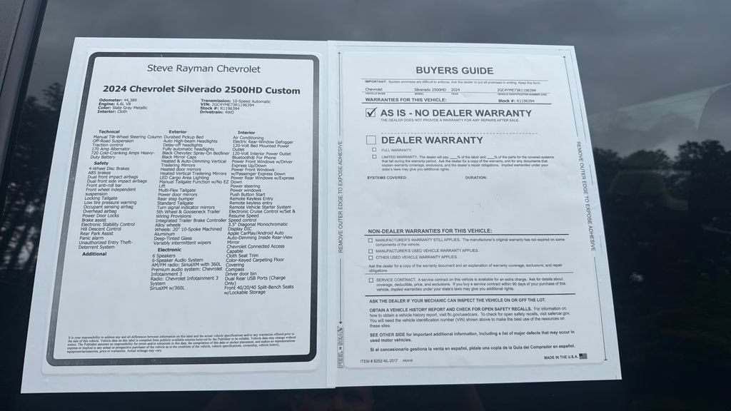 Certified 2024 Chevrolet Silverado 2500 Custom w/ Custom Value Package AWD/4WD image 27
