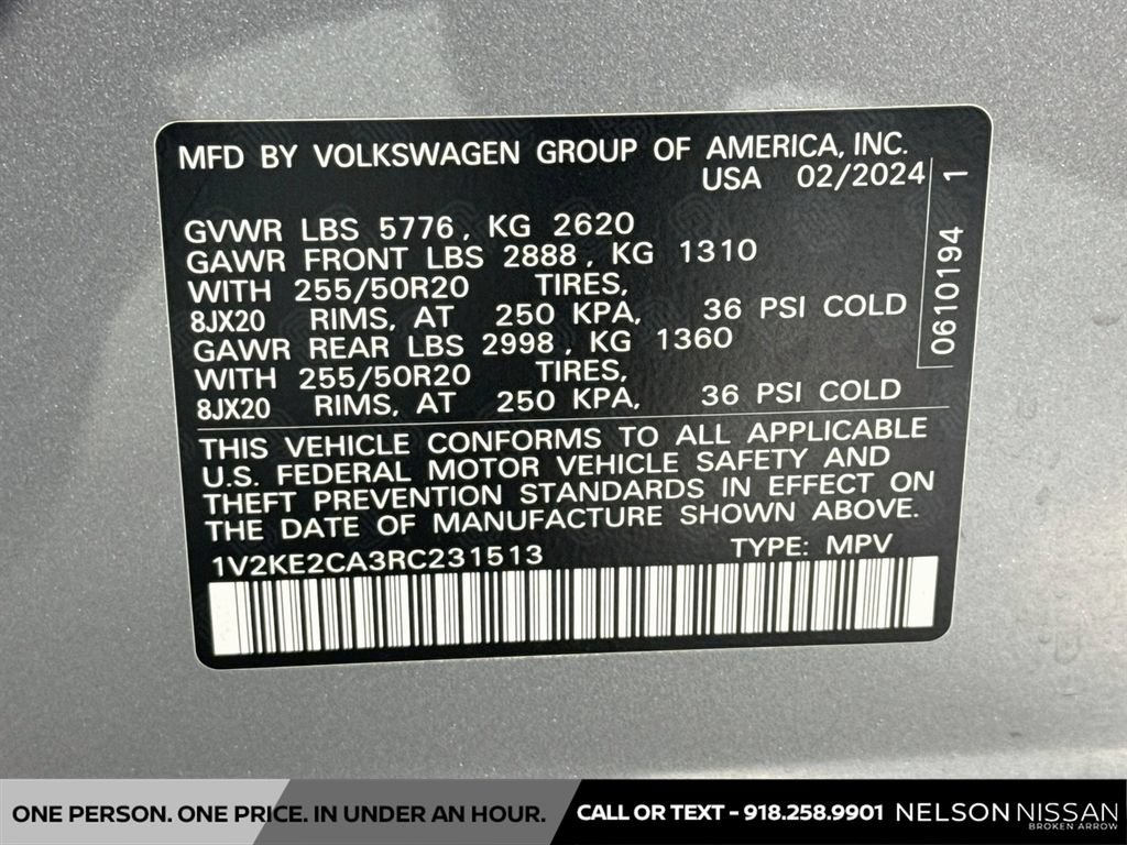 Used 2024 Volkswagen Atlas Cross Sport SE AWD/4WD image 31