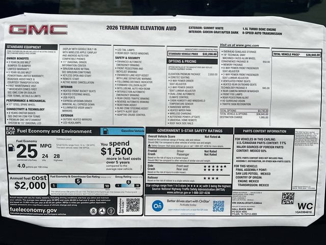 New 2026 GMC Terrain Elevation w/ Elevation Premium Package AWD/4WD image 21
