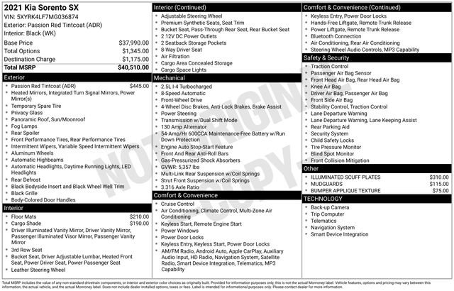 Used 2021 Kia Sorento SX image 10