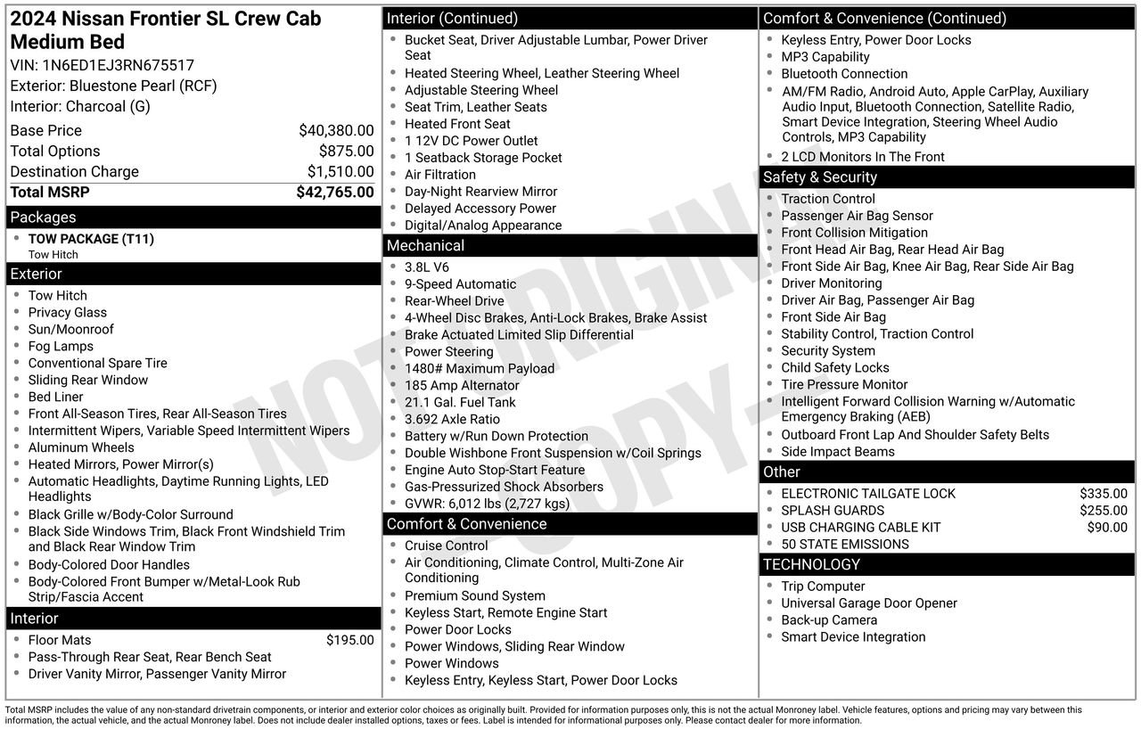 Certified 2024 Nissan Frontier SL RWD image 35