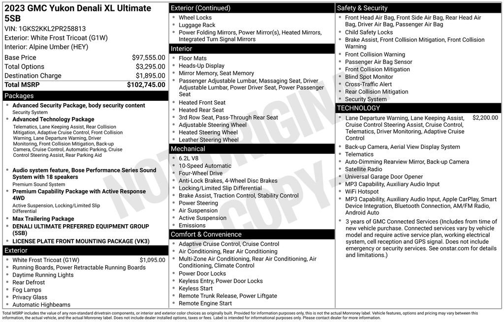 Certified 2023 GMC Yukon XL Denali Ultimate AWD/4WD image 5