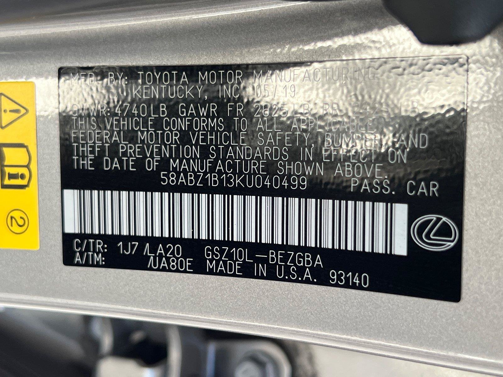 Used 2019 Lexus ES 350 w/ Accessory Package FWD image 32
