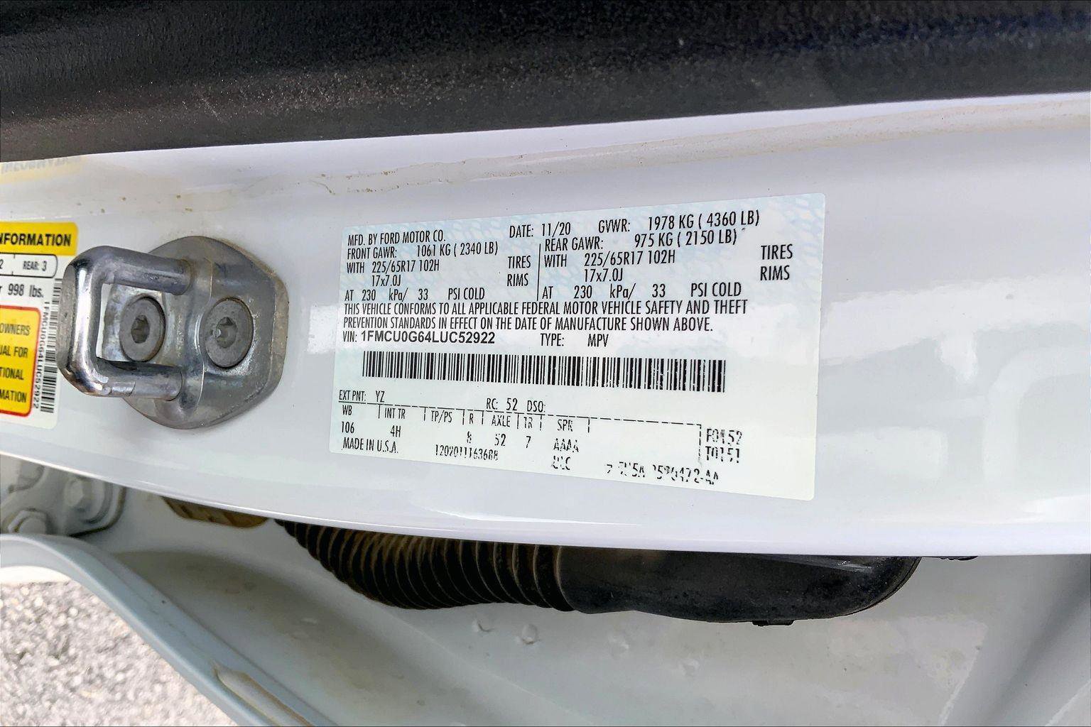 Used 2020 Ford Escape SE FWD image 30