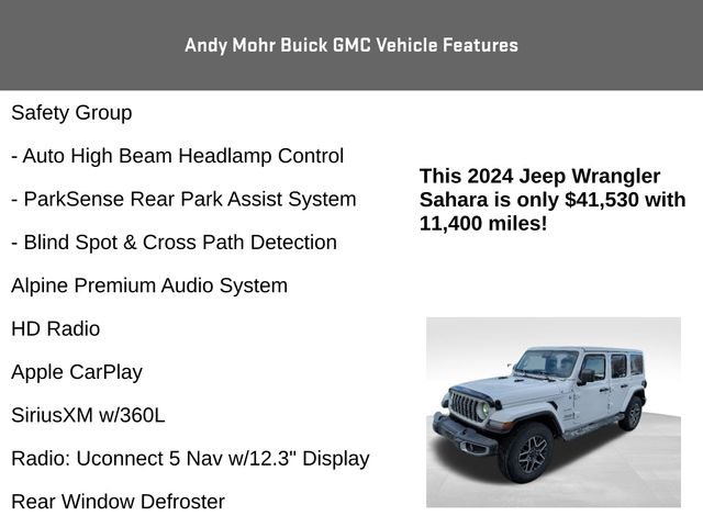 Used 2024 Jeep Wrangler Sahara w/ Technology Group image 8