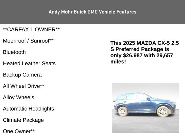 Used 2025 MAZDA CX-5 AWD 2.5 S w/ Preferred Package image 4