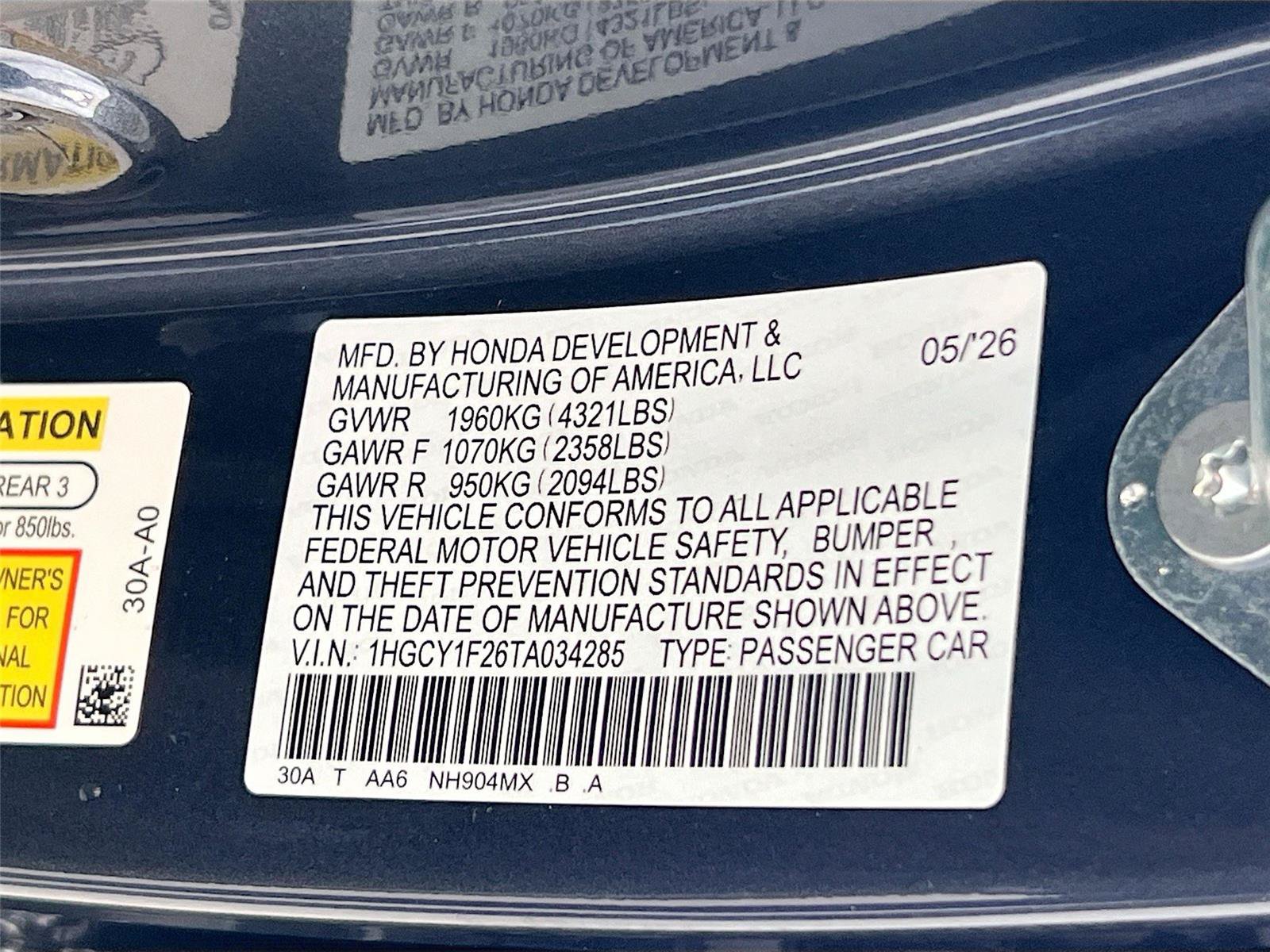 New 2026 Honda Accord LX image 27