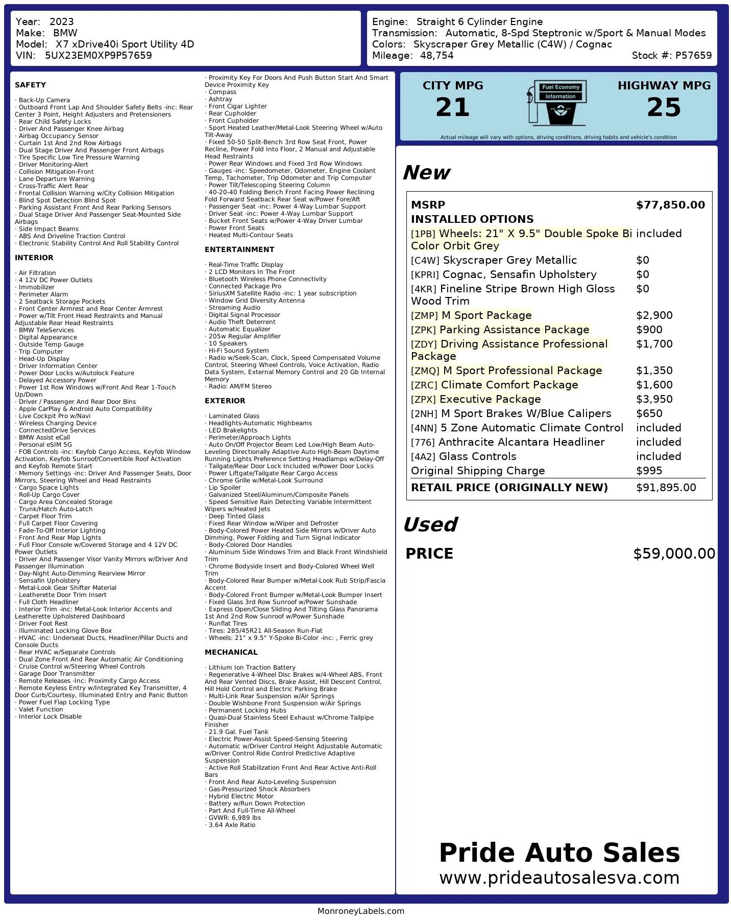 Used 2023 BMW X7 xDrive40i w/ Executive Package image 3