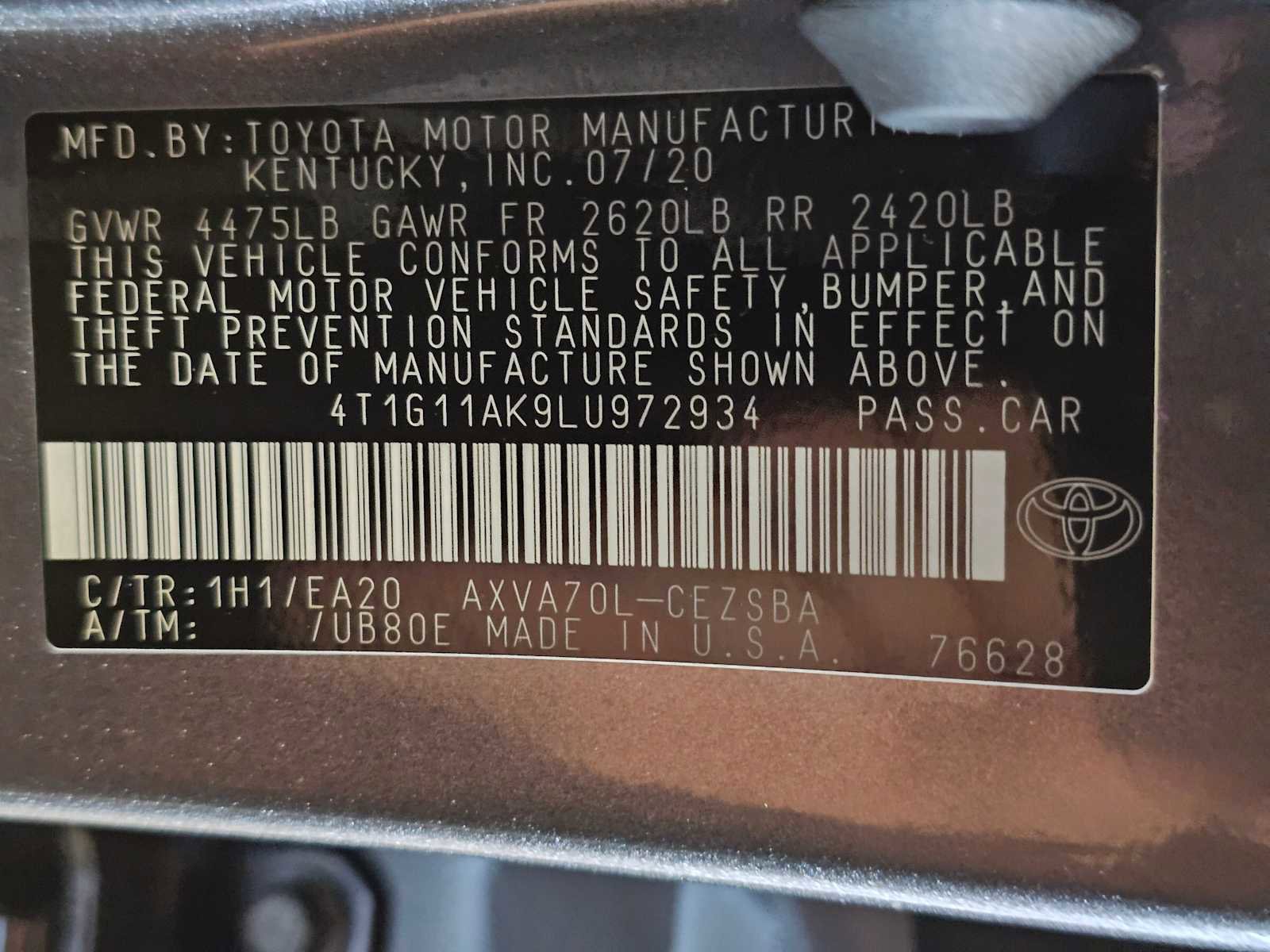 Used 2020 Toyota Camry SE FWD image 35