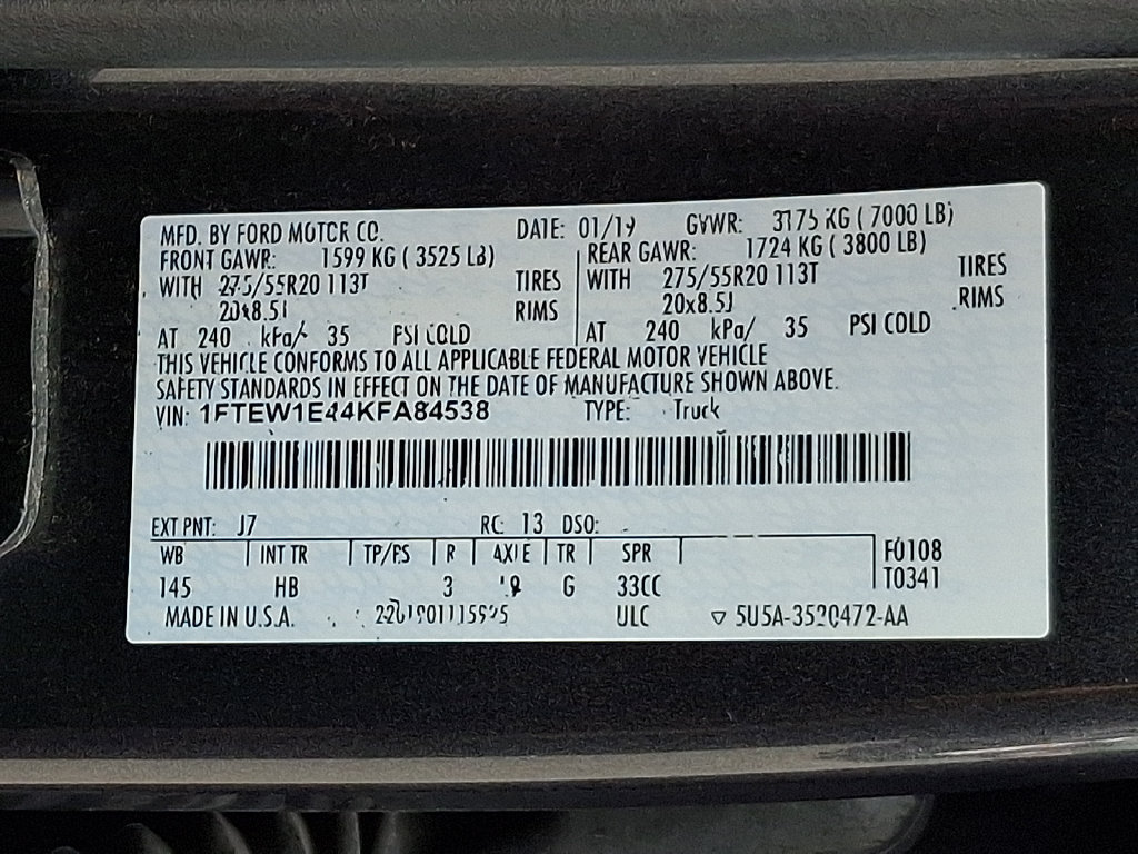 Used 2019 Ford F150 Lariat w/ Equipment Group 502A Luxury AWD/4WD image 27