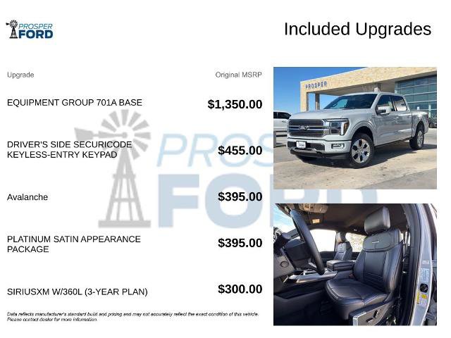 New 2026 Ford F150 Platinum w/ Equipment Group 700A Standard image 3