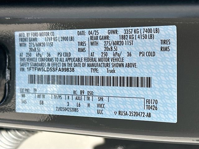 Used 2025 Ford F150 Lariat w/ Equipment Group 501A Mid AWD/4WD image 32