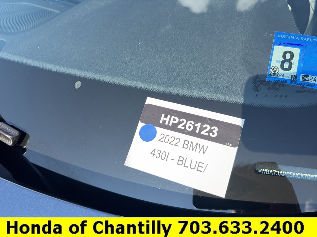 Used 2022 BMW 430i xDrive Coupe w/ M Sport Package AWD/4WD image 33