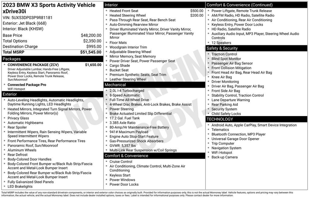 Used 2023 BMW X3 xDrive30i image 30