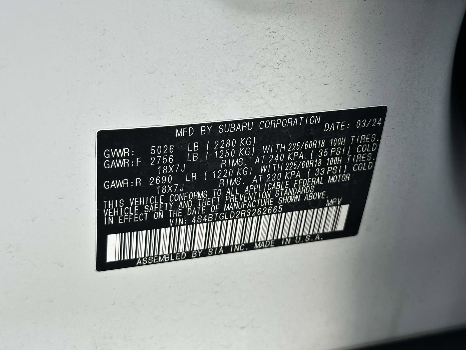 Certified 2024 Subaru Outback Onyx Edition XT image 11