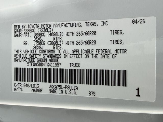 New 2026 Toyota Tundra Limited AWD/4WD image 30