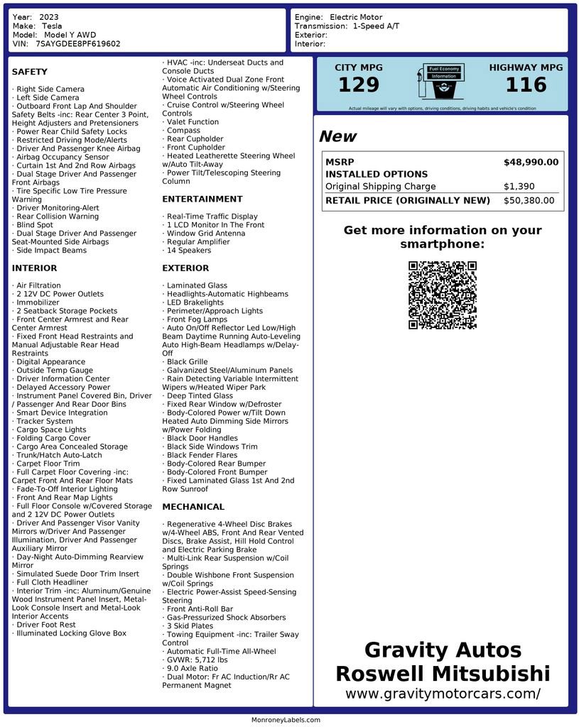 Used 2023 Tesla Model Y Long Range AWD/4WD image 3