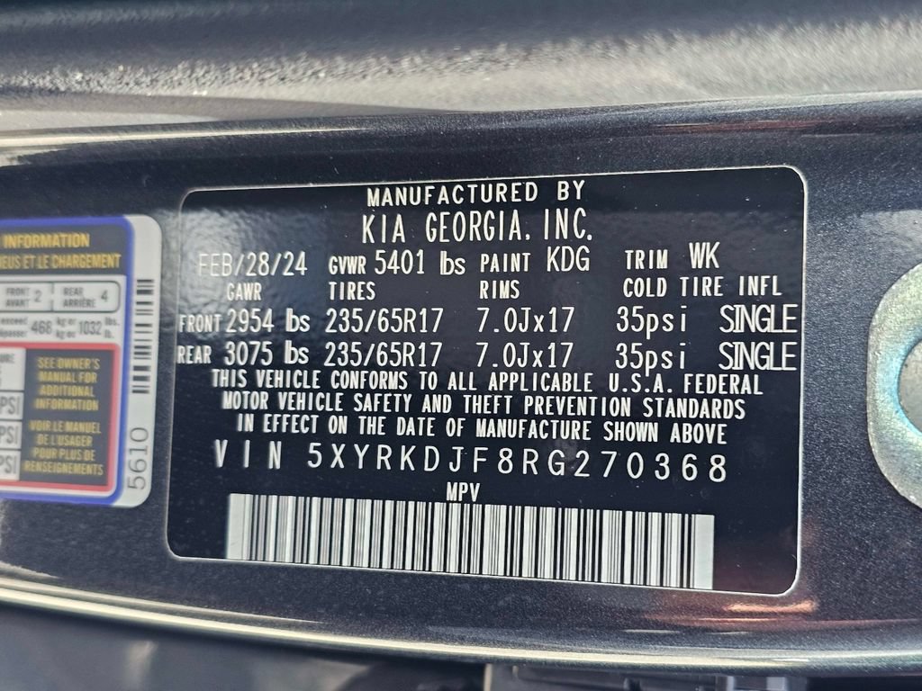 Certified 2024 Kia Sorento SX Prestige w/ Sage Leather Package AWD/4WD image 15