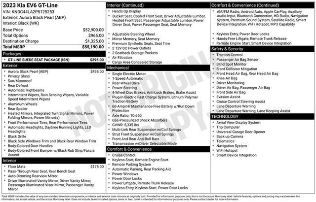 Certified 2023 Kia EV6 GT-Line w/ GT-Line Suede Seat Package RWD image 22