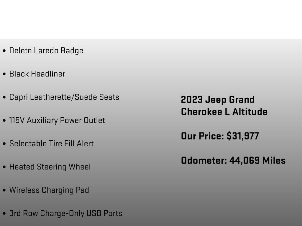 Used 2023 Jeep Grand Cherokee L Laredo AWD/4WD image 30