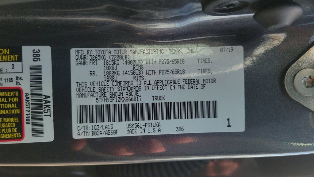 Certified 2019 Toyota Tundra Limited AWD/4WD image 25