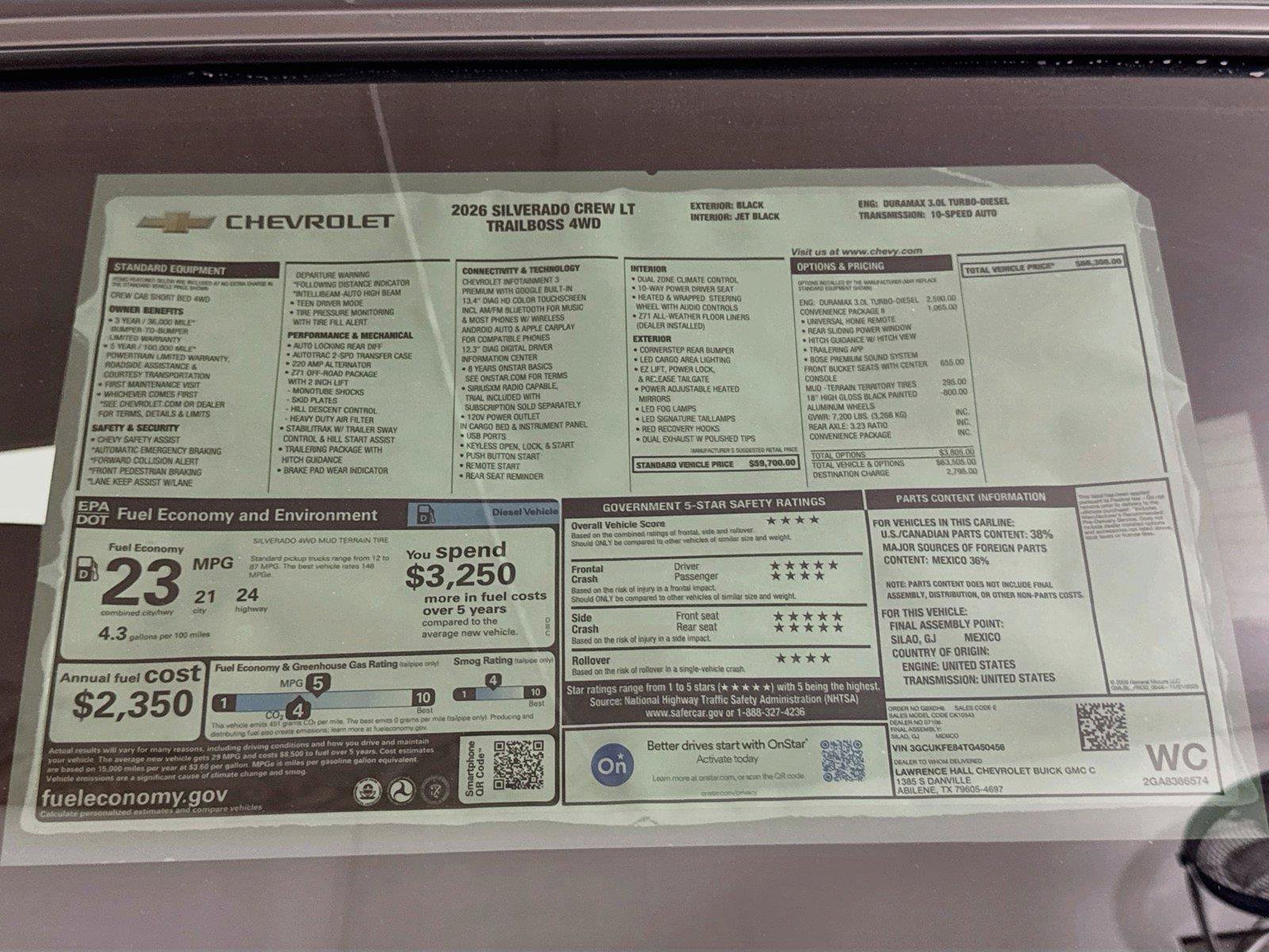 New 2026 Chevrolet Silverado 1500 LT Trail Boss w/ Convenience Package II AWD/4WD image 20