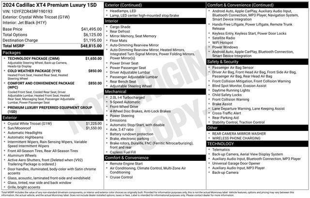 Used 2024 Cadillac XT4 Premium Luxury w/ Technology Package image 33