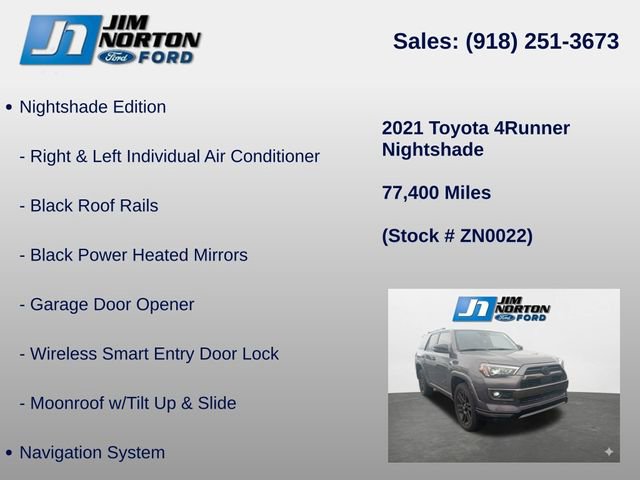 Used 2021 Toyota 4Runner Nightshade AWD/4WD image 8