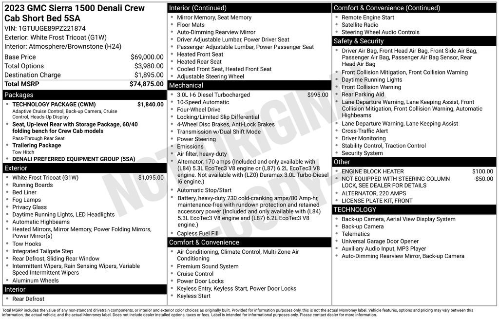 Used 2023 GMC Sierra 1500 Denali w/ Technology Package image 2