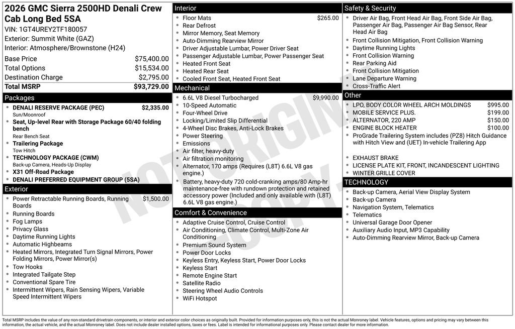 New 2026 GMC Sierra 2500 Denali w/ Denali Reserve Package AWD/4WD image 24