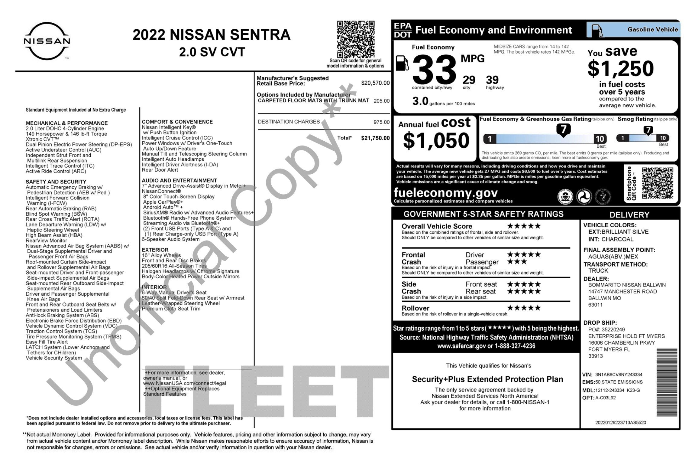 Used 2022 Nissan Sentra SV FWD image 2